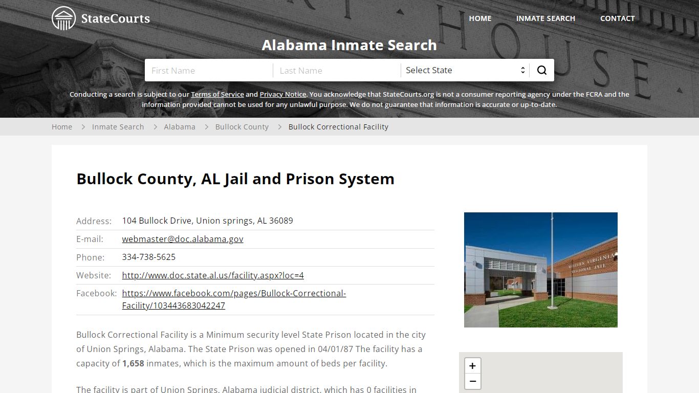 Bullock Correctional Facility Inmate Records Search ...