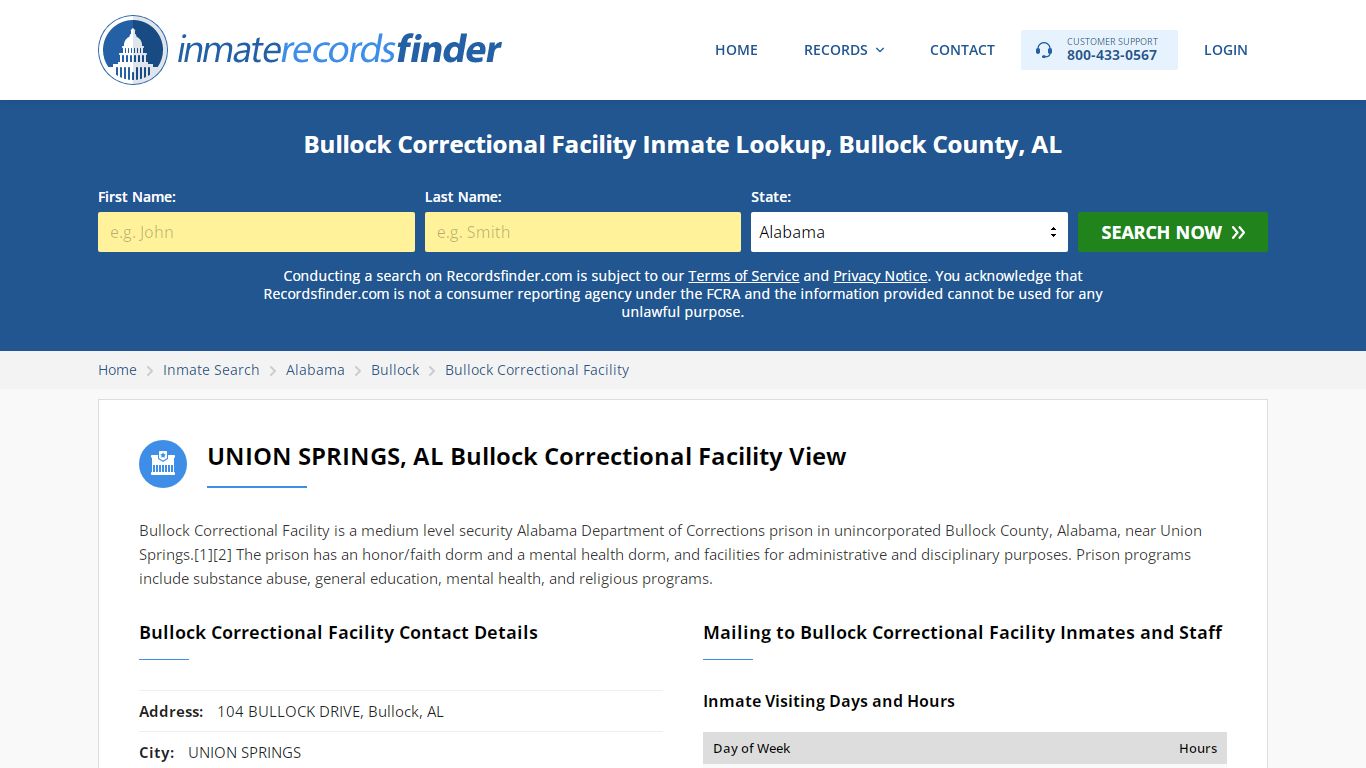 Bullock Correctional Facility Roster & Inmate Search ...
